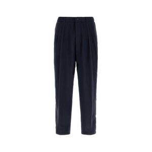 Giorgio Armani Men Navy Blue Twill Pant
